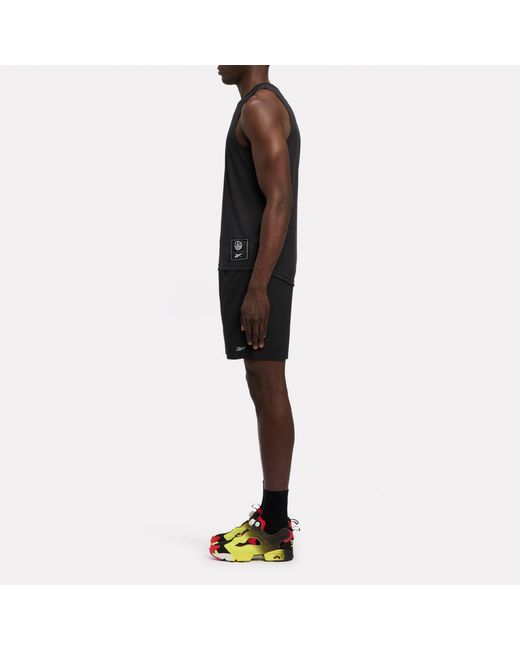 Reebok Black Small Logo Regular Fit Long Short