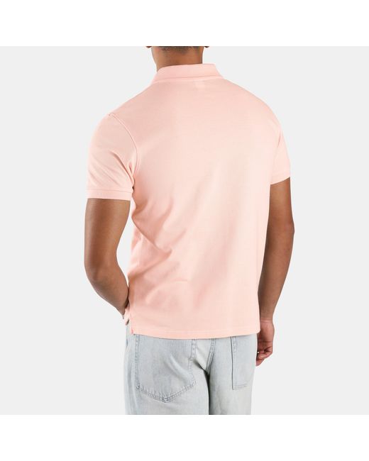 Reebok Pink Blaze Embroidered Short-Sleeve Polo Shirt for men
