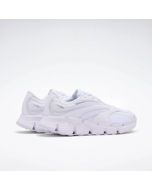 Reebok White Zig Hypnotica Running Shoes