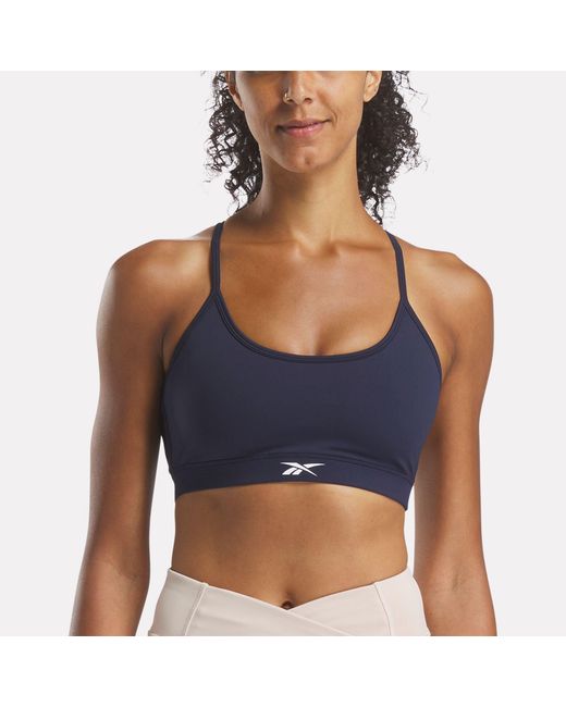 Reebok Id Train Tri-Back Sportbeha, Vrouw, Afmeting in het Blue