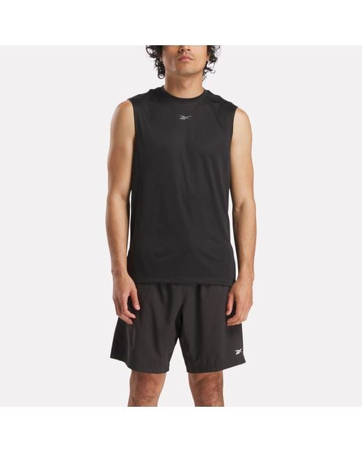 Reebok Black Id Train Sleeveless Tech T-Shirt