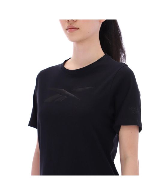 Reebok Black Satin Logo T-Shirt