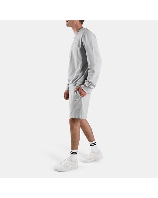 Reebok Gray Id Small Logo Shorts