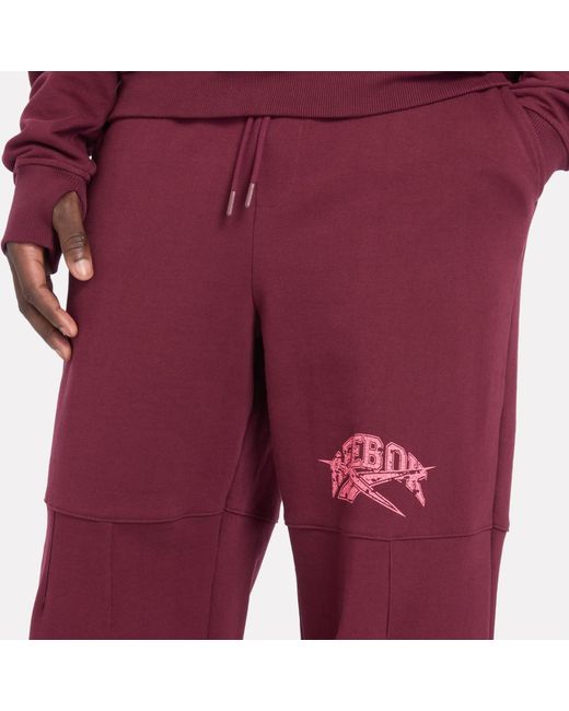 Reebok Red Graphic Sweatpants