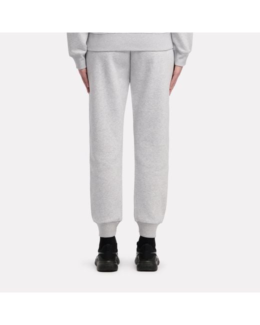 Reebok Gray Id Small Logo Fleece Cuffed Pants