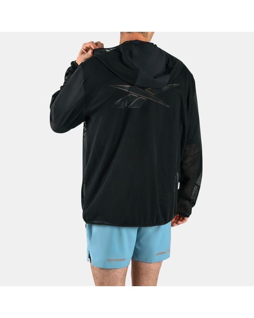 Reebok Black Athlete Mesh Anorak for men