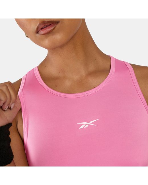 Reebok Red Id Train Cutout Sports Bra Top