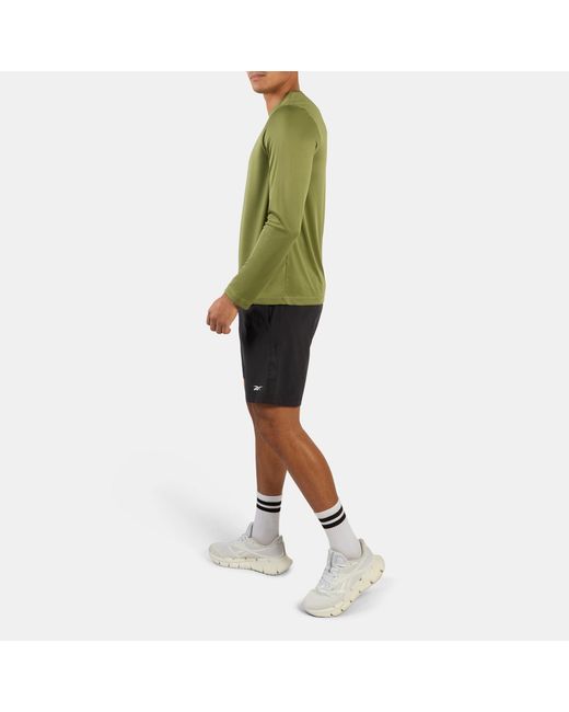 Reebok Id Train Lange Mouw Tech T-Shirt, Afmeting in het Green voor heren