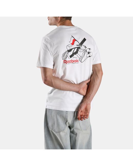 Reebok White Polska Football T-Shirt