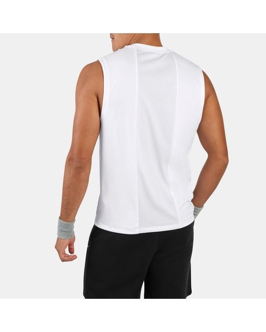 Reebok White Id Basketball Sleeveless T-Shirt for men
