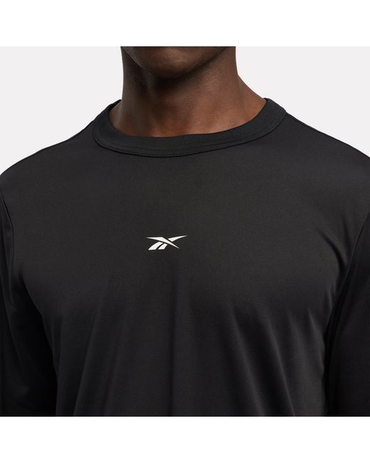 Reebok Black Id Basketball Long Sleeve Shooting T-Shirt