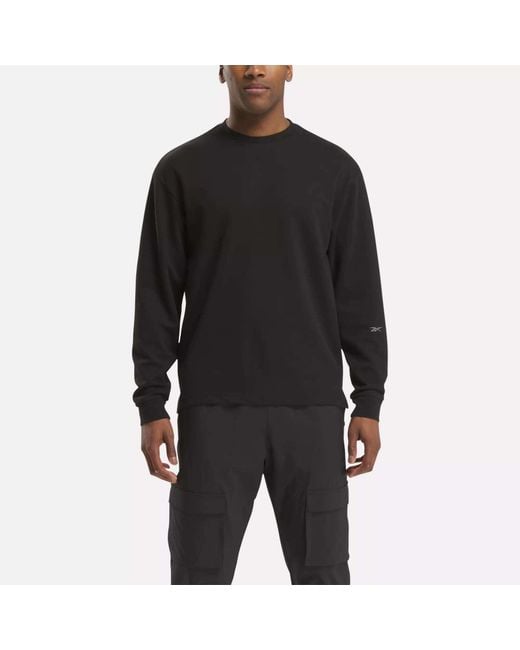 Reebok Black Active Collective Long Sleeve T-Shirt for men