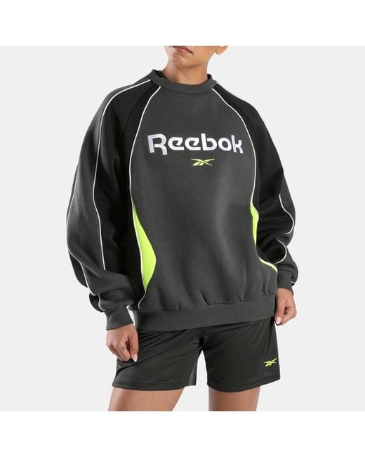 Reebok Black Sidewinder Football Crewneck Sweatshirt