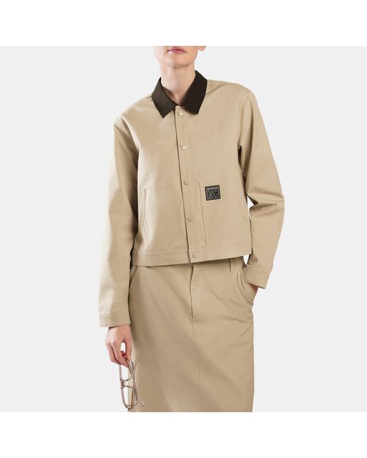 Reebok Natural Workwear Cropped Canvas Jacket