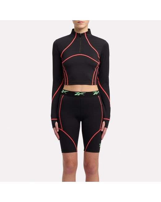 Reebok Black Sport Street Fitted Crop Top