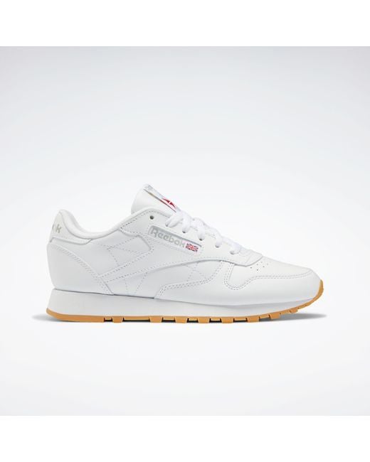 Reebok White Classic Leather Sneakers, /Pure