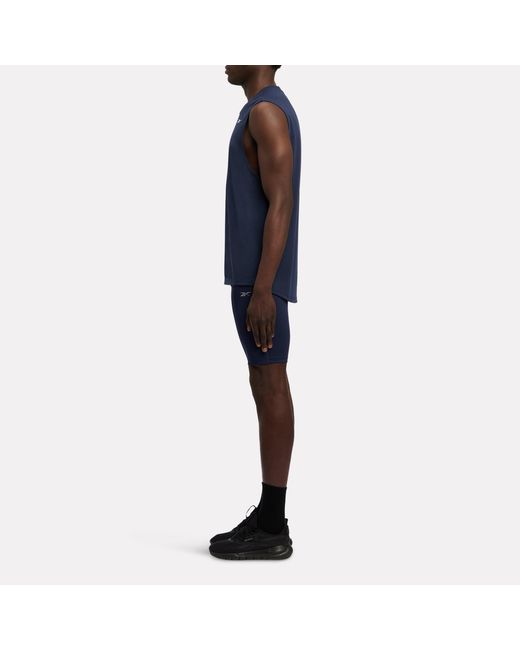 Reebok Blue Id Train Compression Shorts for men