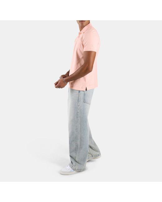 Reebok Pink Blaze Embroidered Short-Sleeve Polo Shirt for men