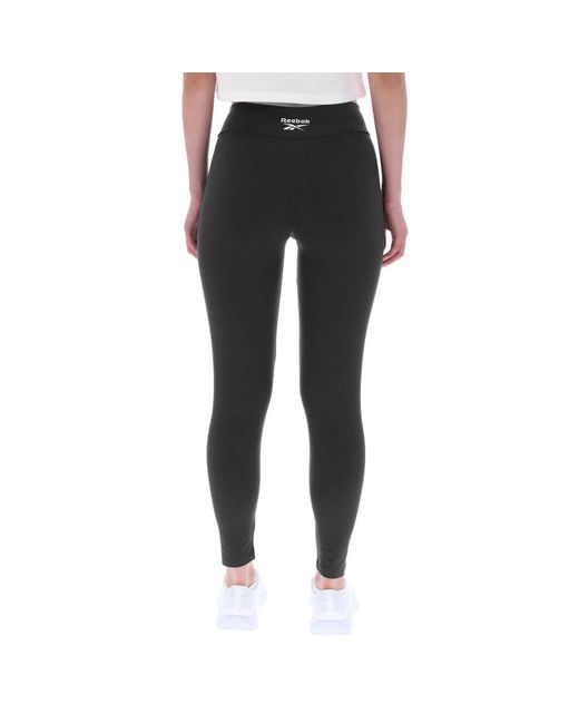 Reebok Black Identity Logo Cotton Leggings