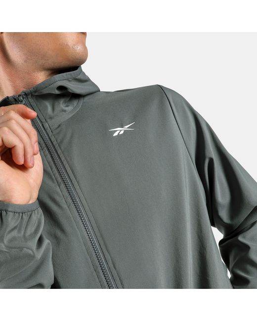 Reebok Id Geweven Herenjas, Afmeting in het Gray voor heren