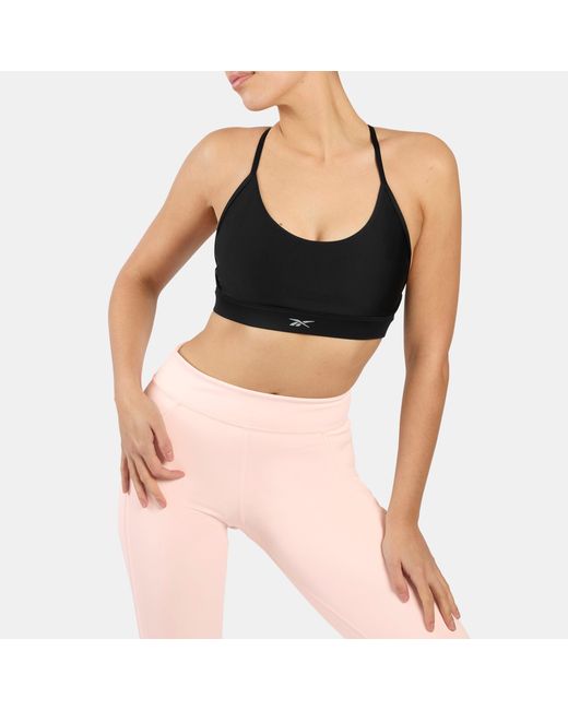Reebok Black Lux Strappy Sports Bra