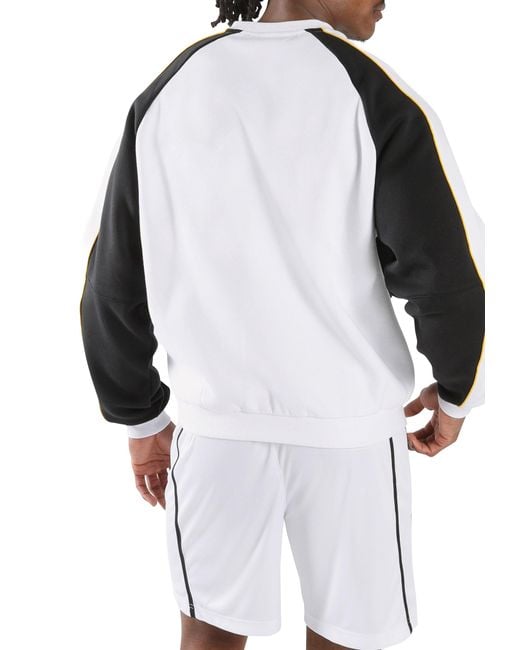 Reebok White Sidewinder Football Crewneck Sweatshirt