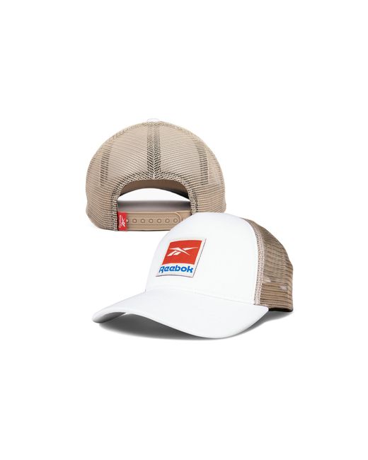 Reebok White Vintage Trucker Cap