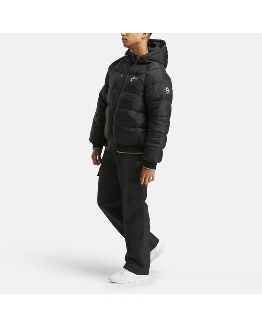 Reebok Black Rib Bottom Puffer for men