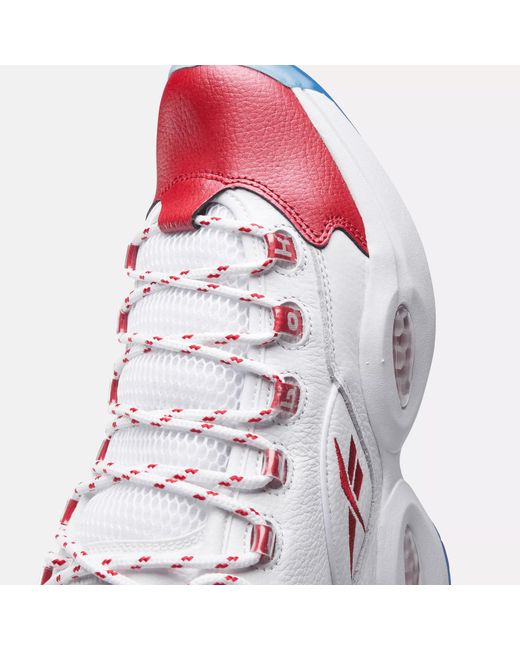 Reebok White Question Mid Basketball Shoes