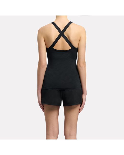 Reebok Black Rbk-Chill Elastic Strap Tank