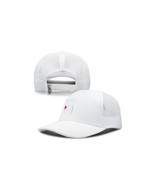 Reebok White Woven Patch Vector Trucker Cap