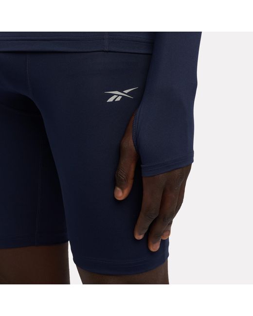Reebok Blue Id Train Muscle Quarter Zip for men