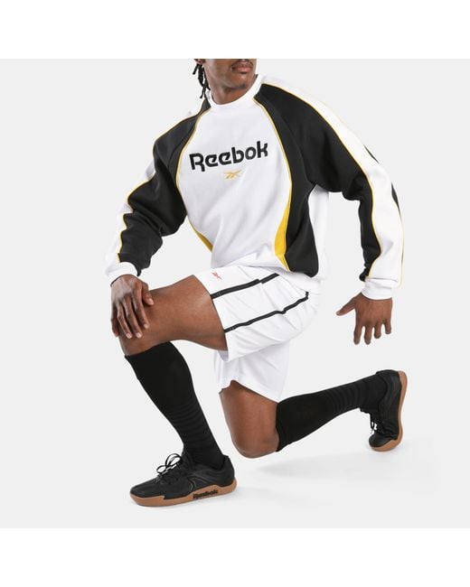 Reebok White Sidewinder Football Crewneck Sweatshirt