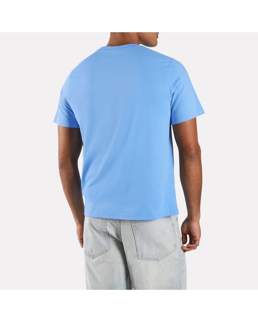 Reebok Blue Cody Small Logo Crew Neck Short-Sleeve T-Shirt for men