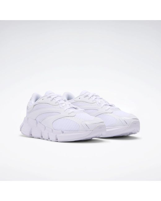 Reebok White Zig Hypnotica Running Shoes