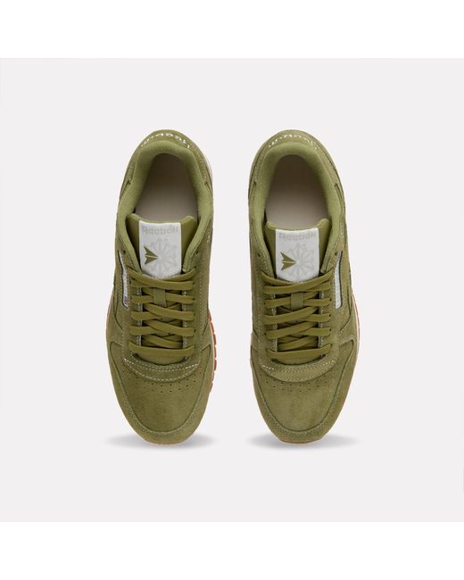 Reebok Green Classic Leather Sneakers