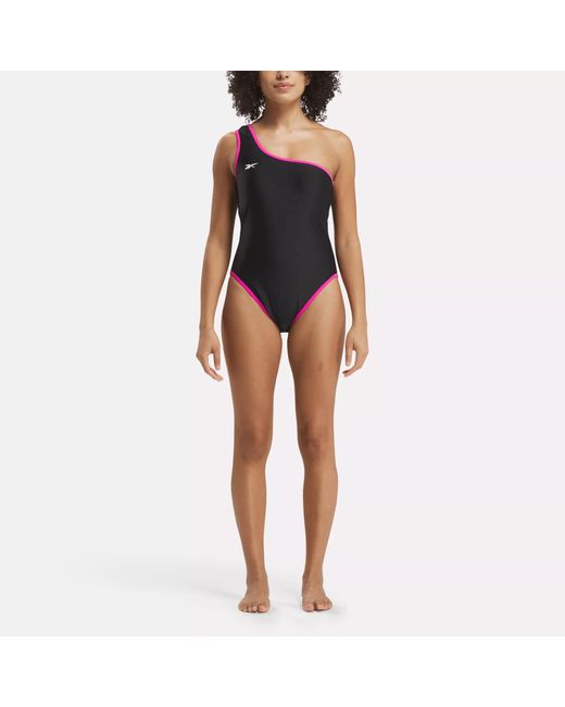 Reebok Blue Basic One-piece Swimsuit With Low Scoop Back