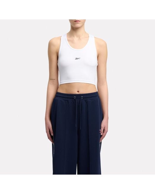 Reebok Blue Id Train Cropped Tank