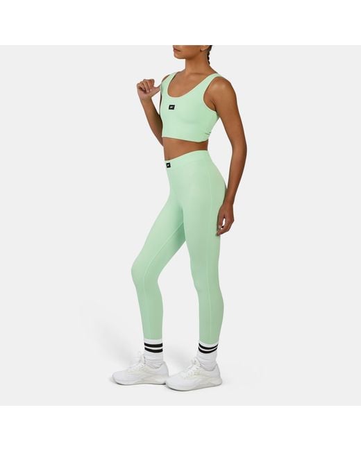 Reebok Green Rib Multi-Way Sports Bra Top