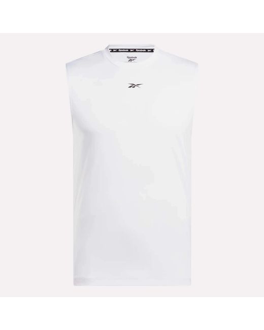 Reebok Blue Sleeveless Tech Training T-Shirt for men