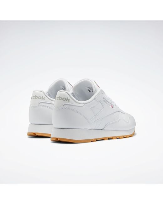 Reebok White Classic Leather Sneakers, /Pure