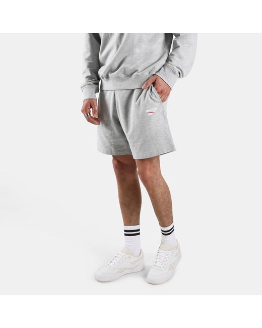 Reebok Gray Id Small Logo Shorts