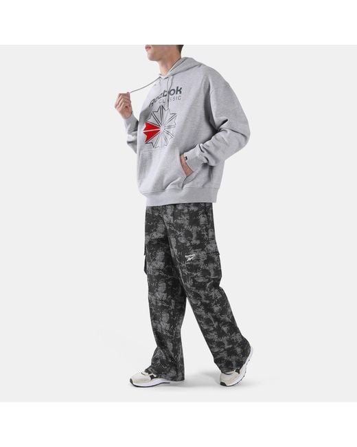 Reebok Gray Alt Sport Camo Cargo Shell Trousers
