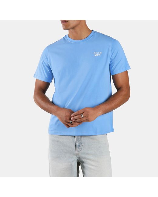 Reebok Blue Cody Small Logo Crew Neck Short-Sleeve T-Shirt for men