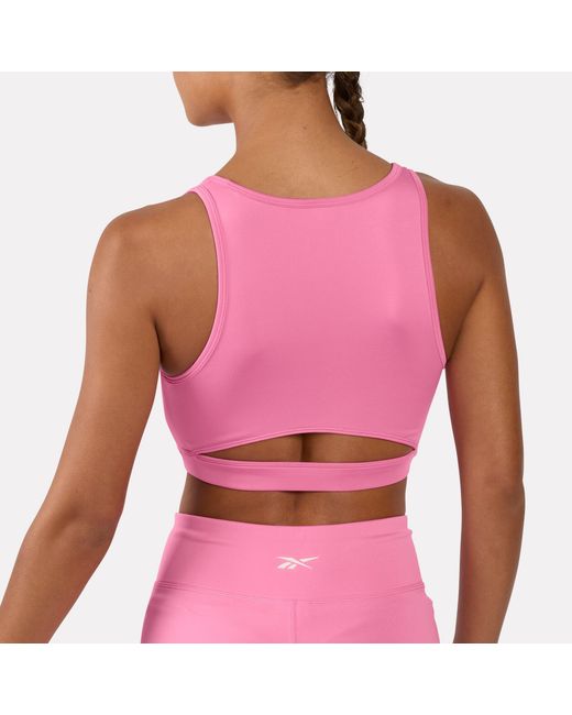 Reebok Pink Tulip Core High Impact Sports Bra Top