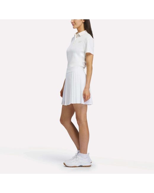 Reebok White Solid Core Polo Shirt