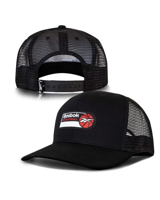 Reebok Black Basketball Trucker Cap