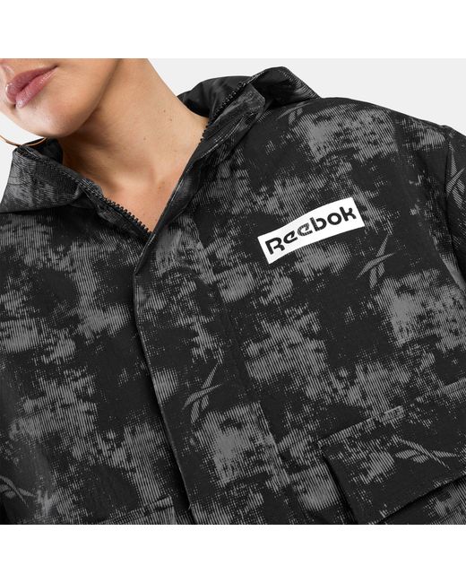 Reebok Black Alt Sport Camo Windbreaker