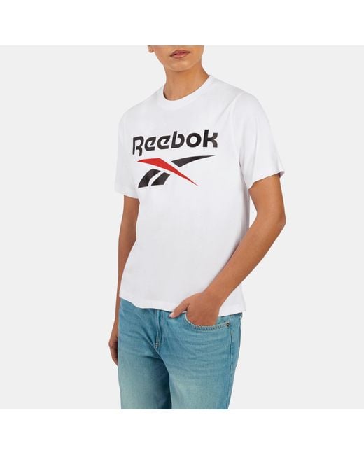 Reebok White Id 2-Colour Logo T-Shirt