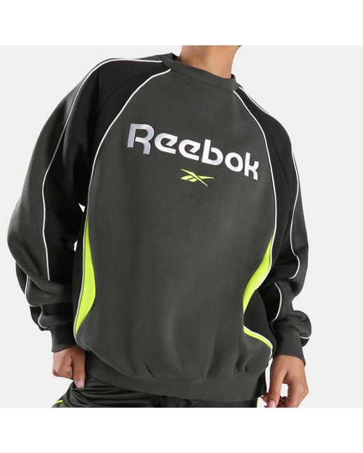 Reebok Black Sidewinder Football Crewneck Sweatshirt